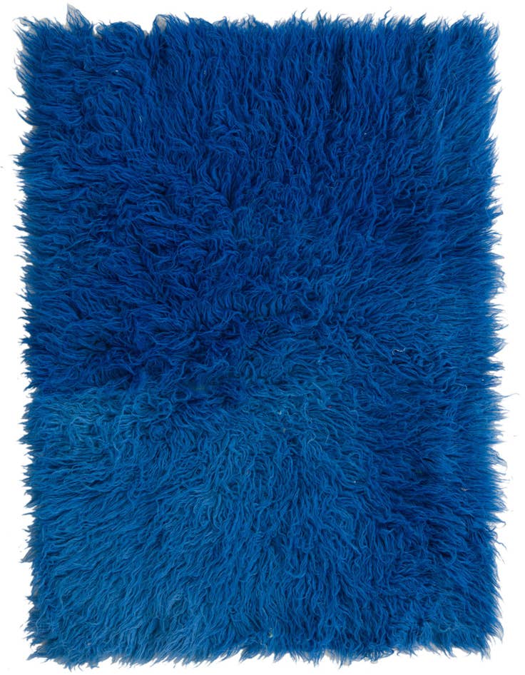 Detail image of 3' 4 x 4' 7 Hand Knotted Moroccan Wool Rug
