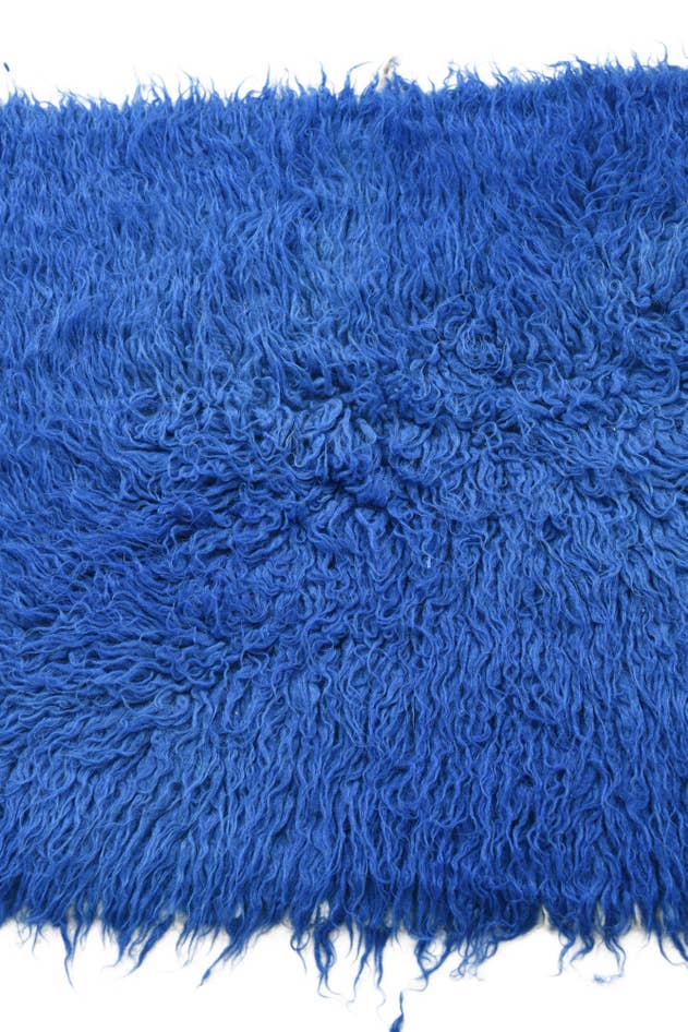 Detail image of 2' 4 x 4' 5 Hand Knotted Moroccan Wool Rug