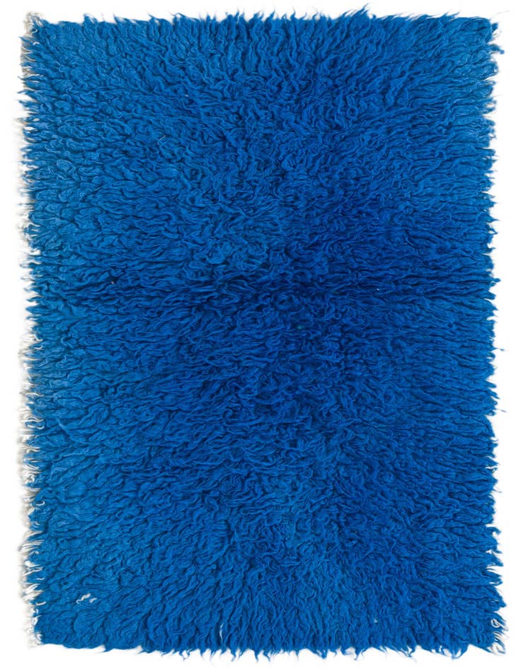 Detail image of 2' 5 x 4' 8 Hand Knotted Moroccan Wool Rug