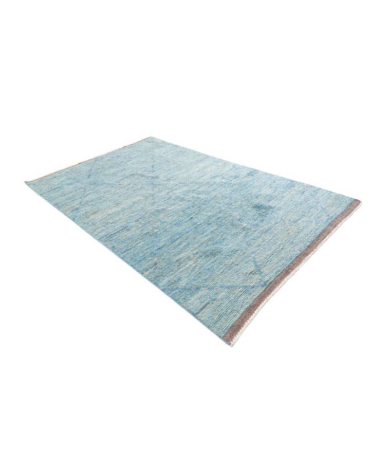 6' 1 x 9' 6 Hand Knotted Moroccan Wool Rug