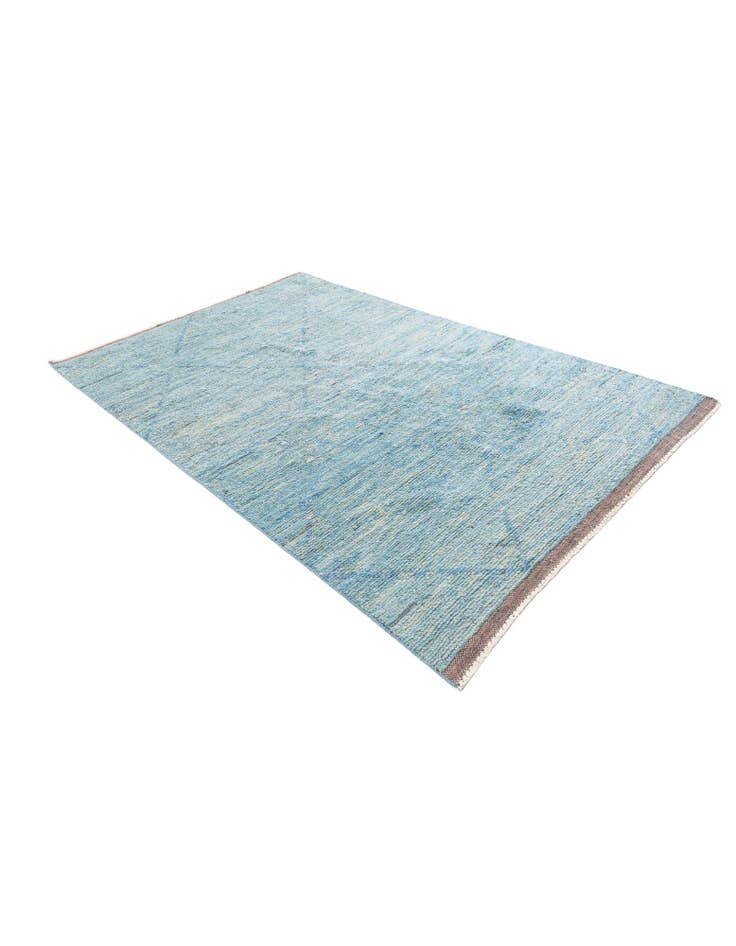 Detail image of 6' 1 x 9' 6 Hand Knotted Moroccan Wool Rug