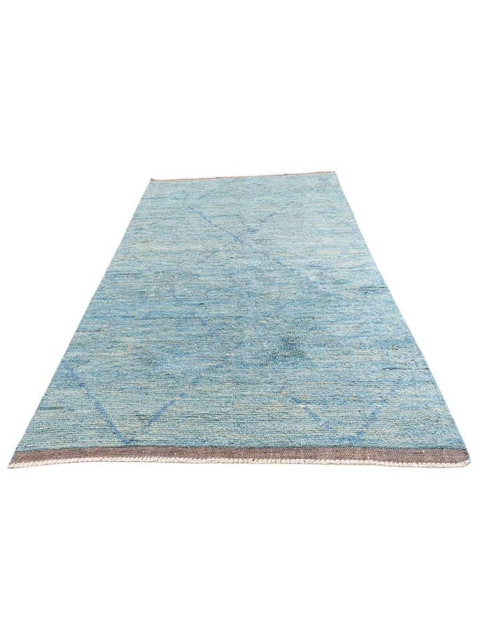 6' 1 x 9' 6 Hand Knotted Moroccan Wool Rug