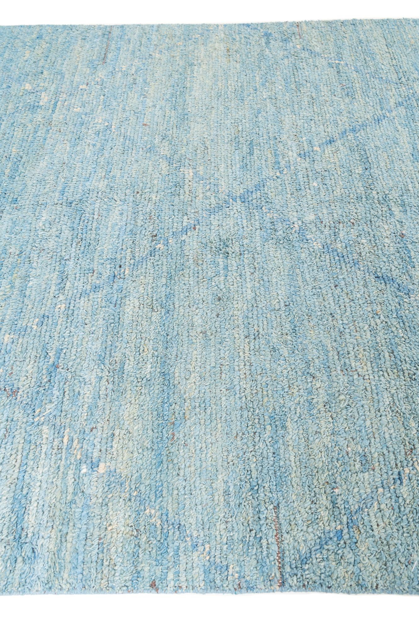 6' 1 x 9' 6 Hand Knotted Moroccan Wool Rug
