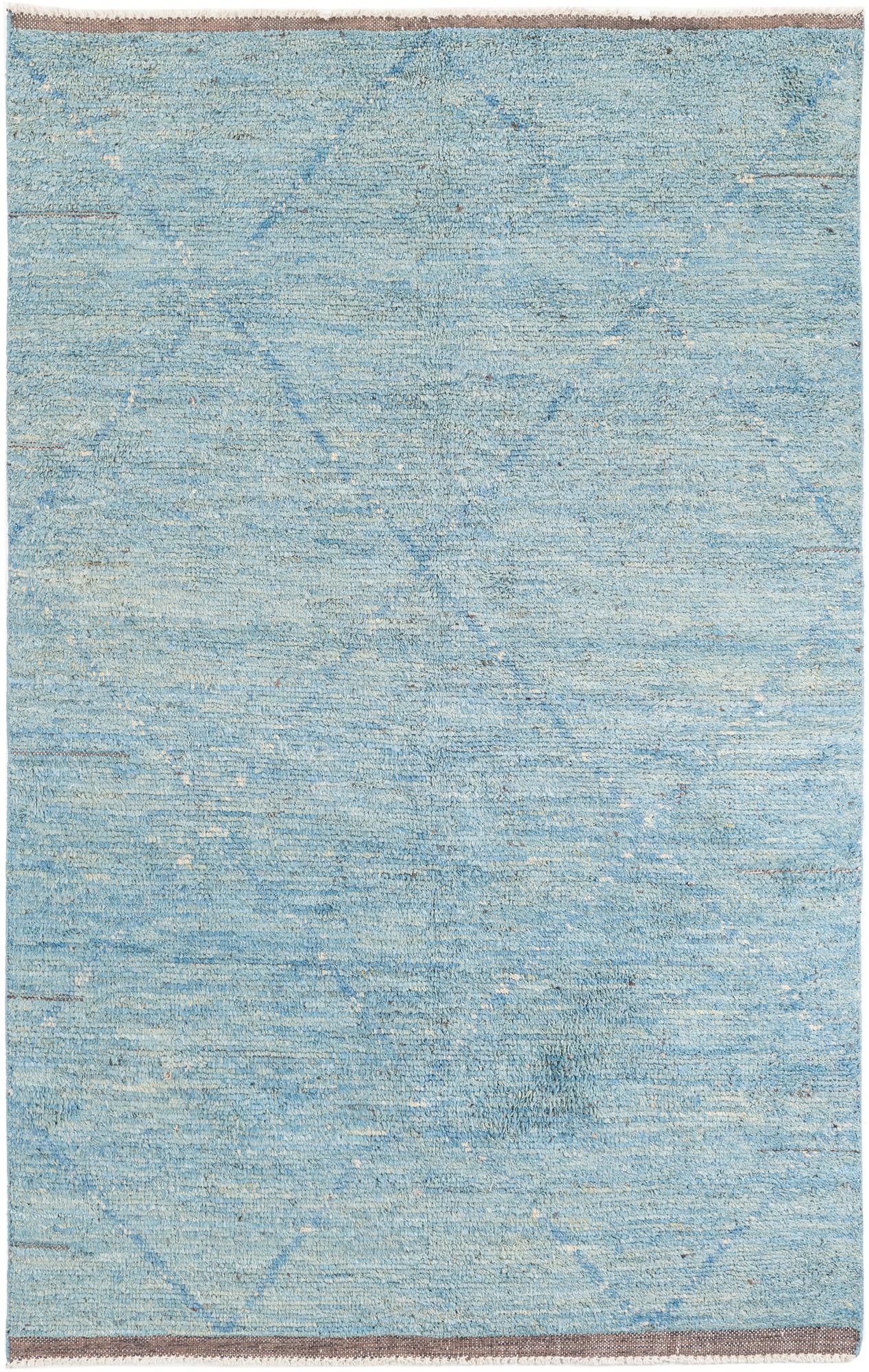 6' 1 x 9' 6 Hand Knotted Moroccan Wool Rug