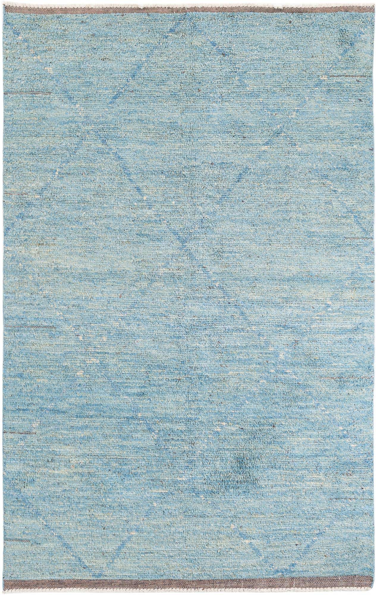 6' 1 x 9' 6 Hand Knotted Moroccan Wool Rug