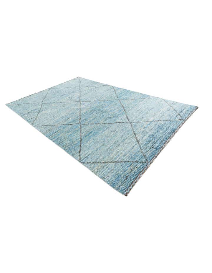 6' 1 x 9' 4 Hand Knotted Moroccan Wool Rug