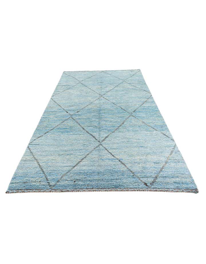 6' 1 x 9' 4 Hand Knotted Moroccan Wool Rug