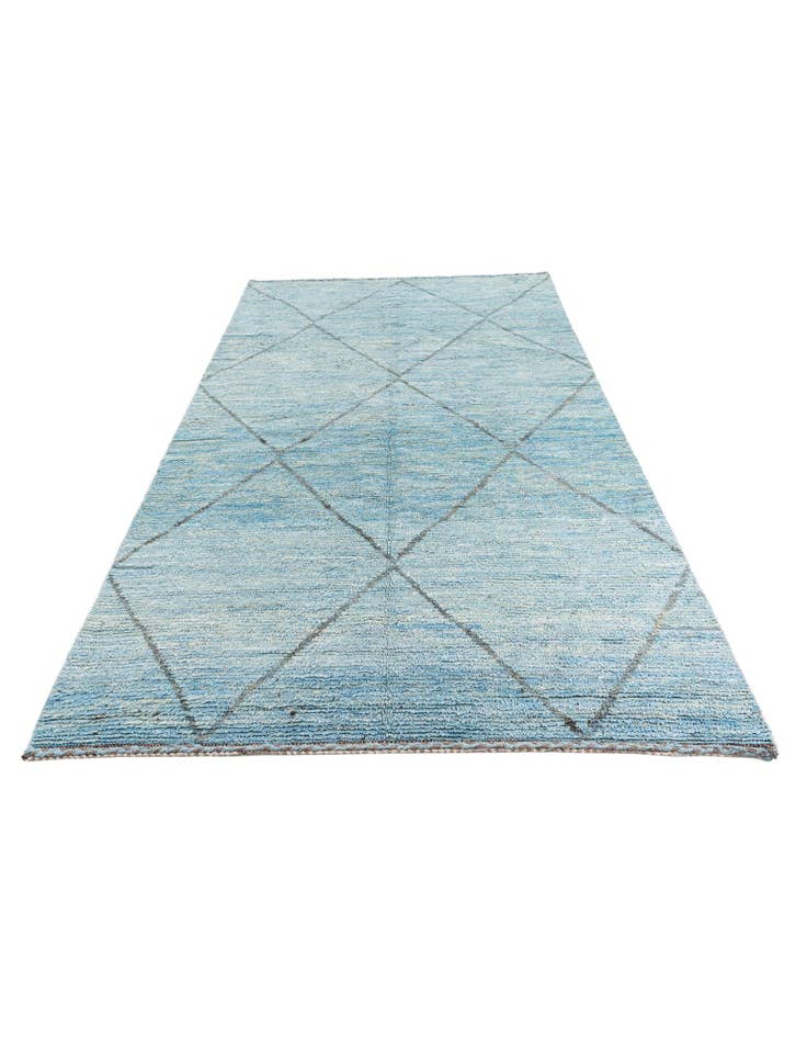 Detail image of 6' 1 x 9' 4 Hand Knotted Moroccan Wool Rug