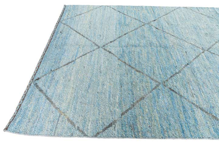 6' 1 x 9' 4 Hand Knotted Moroccan Wool Rug