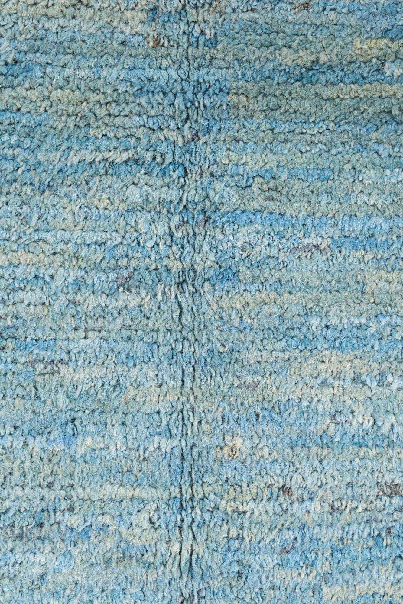 6' 1 x 9' 4 Hand Knotted Moroccan Wool Rug
