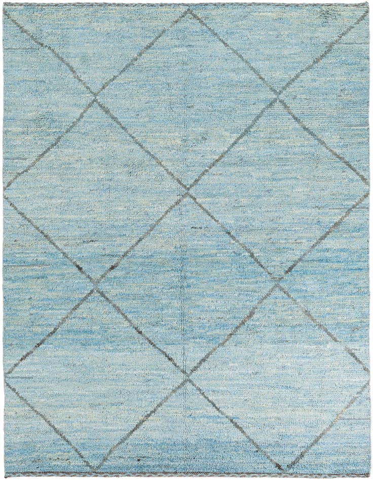 Detail image of 6' 1 x 9' 4 Hand Knotted Moroccan Wool Rug