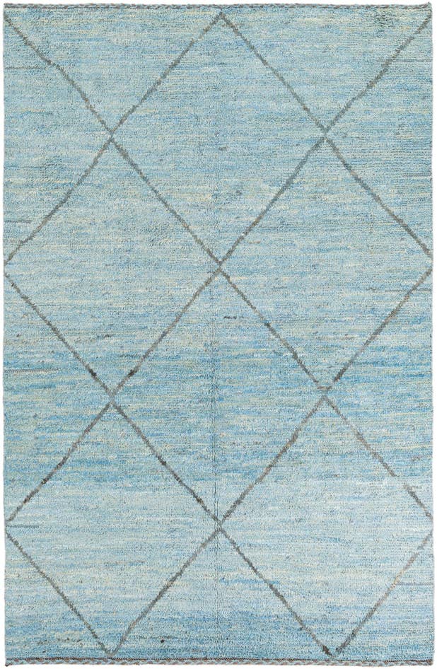 Detail image of 6' 1 x 9' 4 Hand Knotted Moroccan Wool Rug