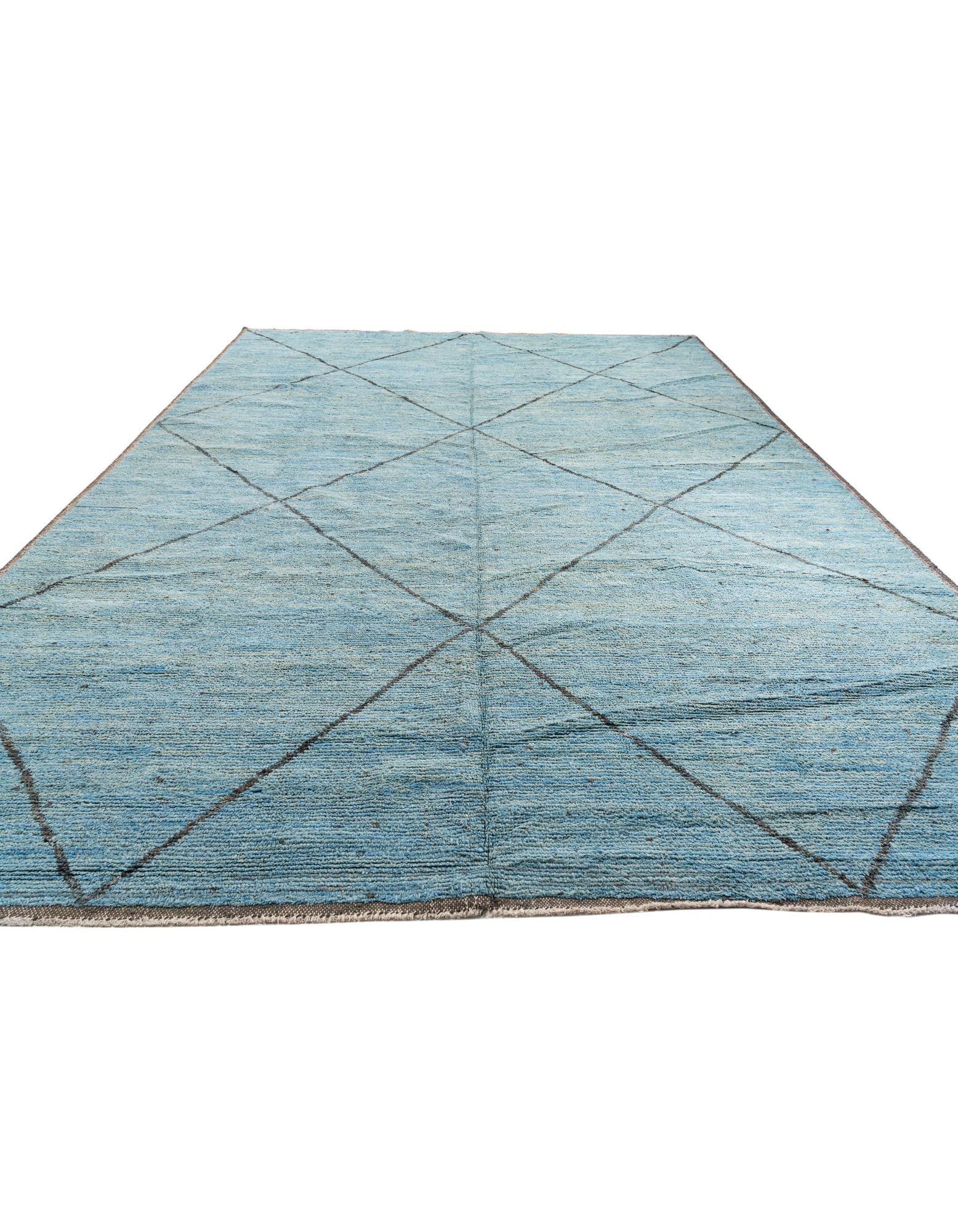 11' 9 x 15' 6 Hand Knotted Moroccan Wool Rug