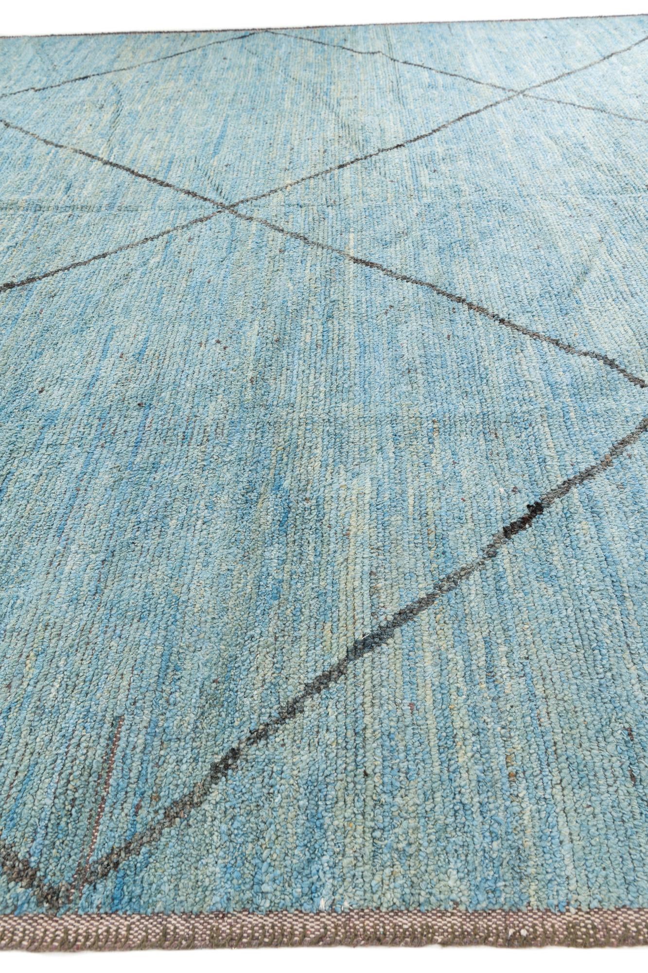 11' 9 x 15' 6 Hand Knotted Moroccan Wool Rug