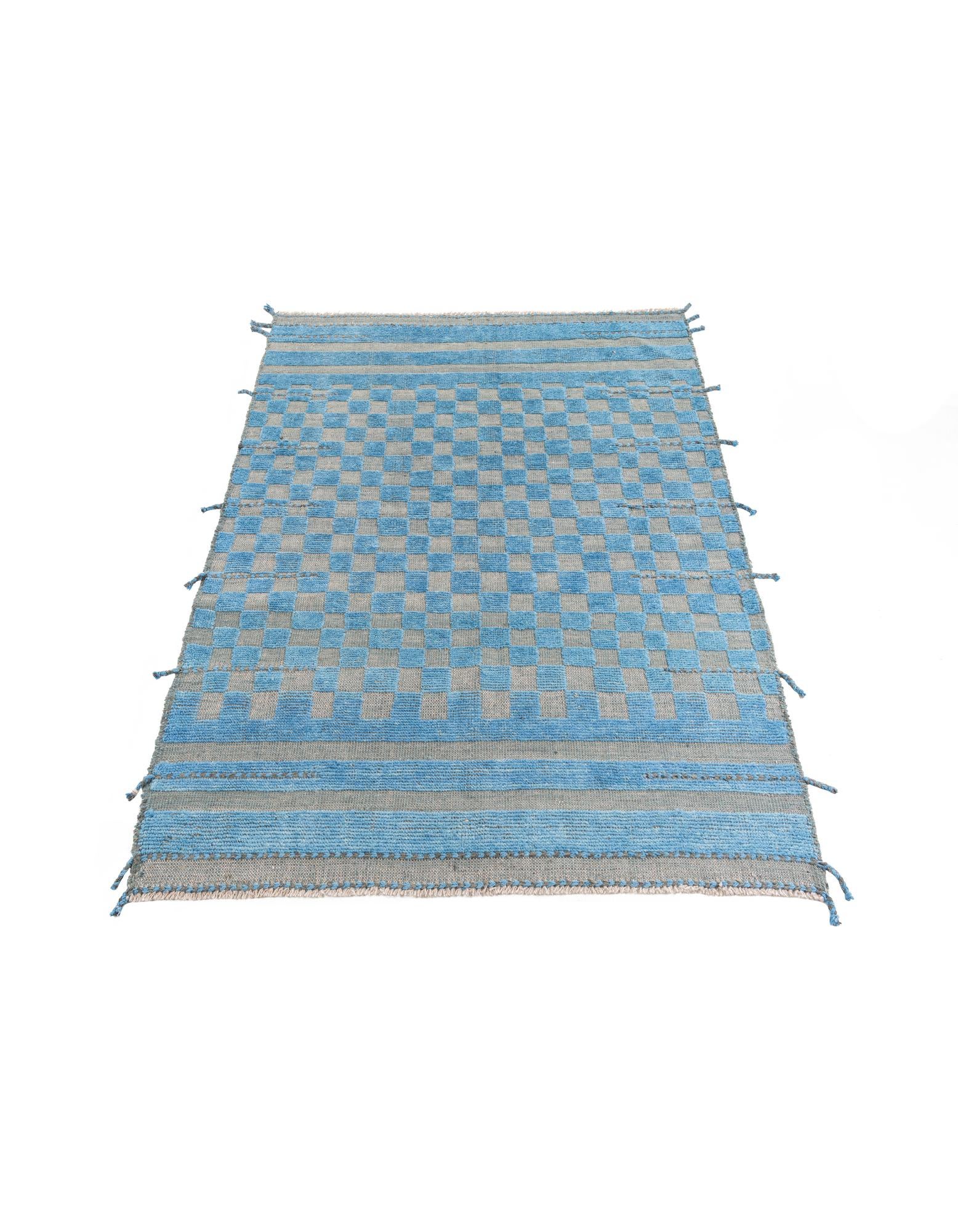 5' 4 x 7' 2 Hand Knotted Moroccan Wool Rug