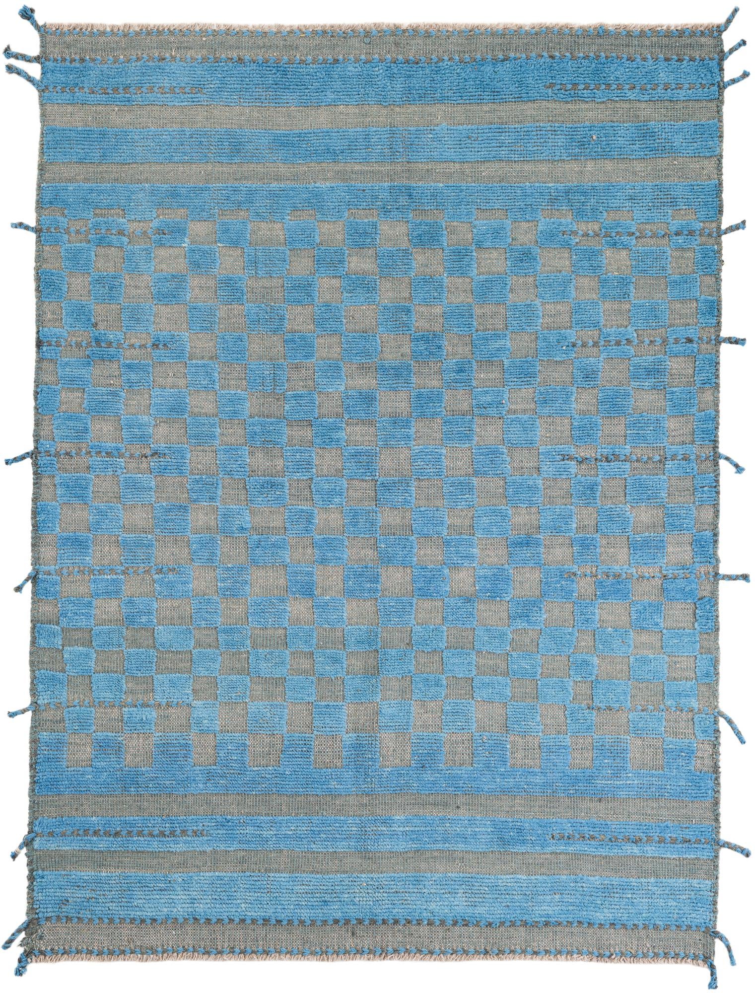 5' 4 x 7' 2 Hand Knotted Moroccan Wool Rug