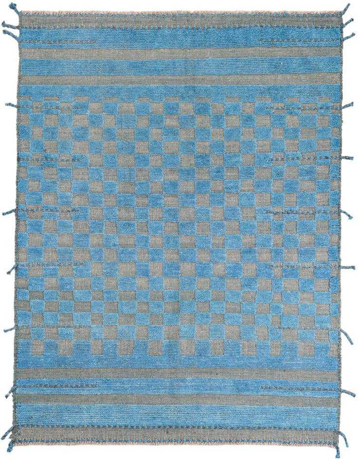 Detail image of 5' 4 x 7' 2 Hand Knotted Moroccan Wool Rug