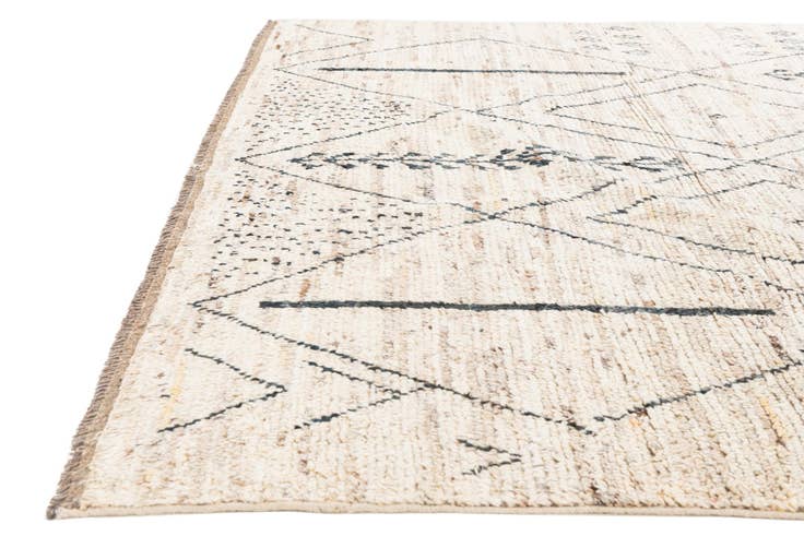Detail image of 6' 7 x 9' 6 Hand Knotted Moroccan Wool Rug