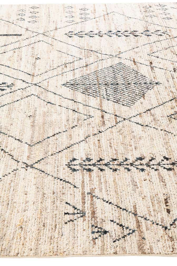 6' 7 x 9' 6 Hand Knotted Moroccan Wool Rug