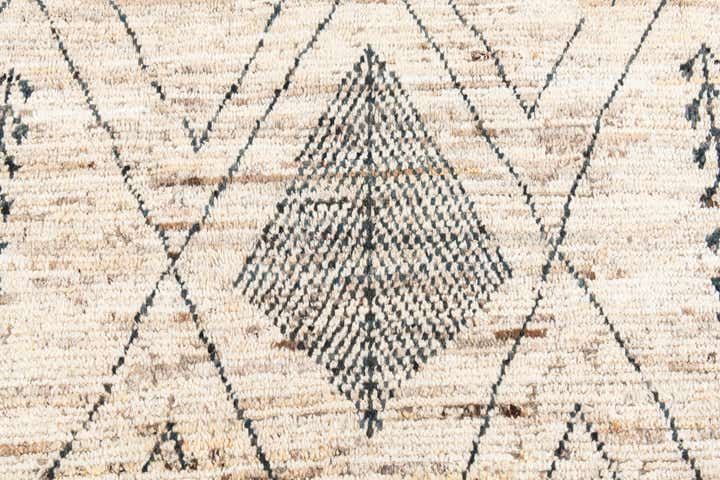6' 7 x 9' 6 Hand Knotted Moroccan Wool Rug