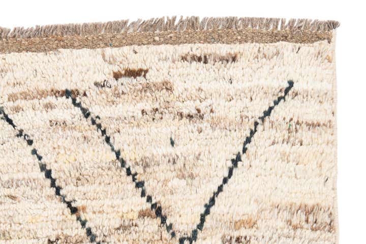6' 7 x 9' 6 Hand Knotted Moroccan Wool Rug
