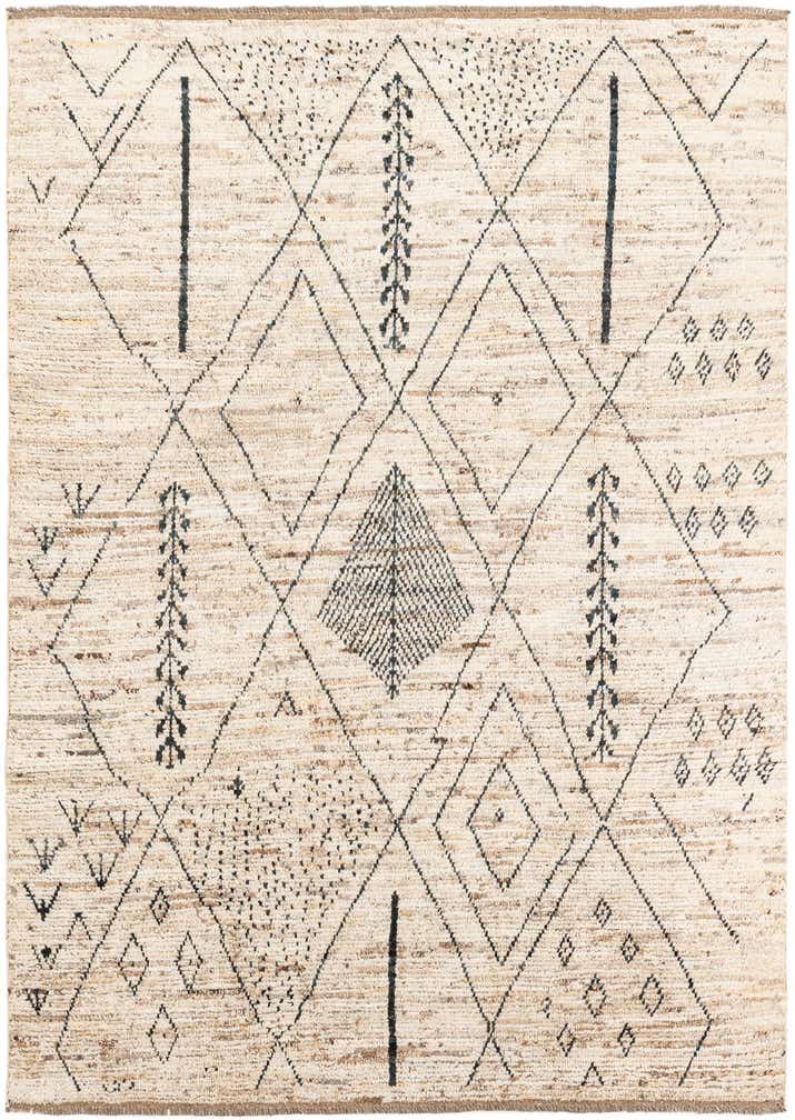 6' 7 x 9' 6 Hand Knotted Moroccan Wool Rug