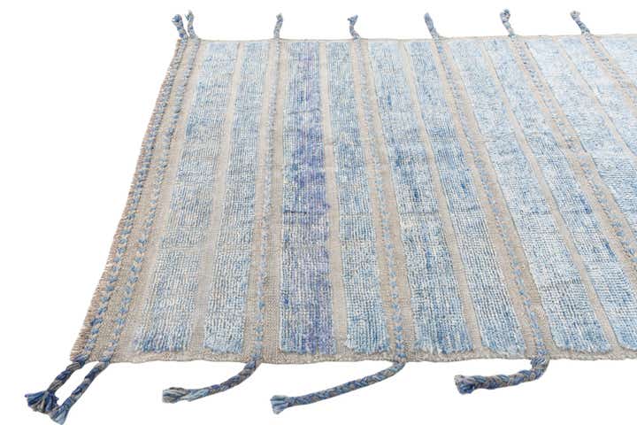 4' 1 x 5' 10 Hand Knotted Moroccan Wool Rug