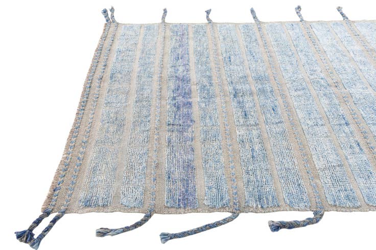 Detail image of 4' 1 x 5' 10 Hand Knotted Moroccan Wool Rug