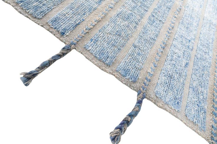 Detail image of 4' 1 x 5' 10 Hand Knotted Moroccan Wool Rug