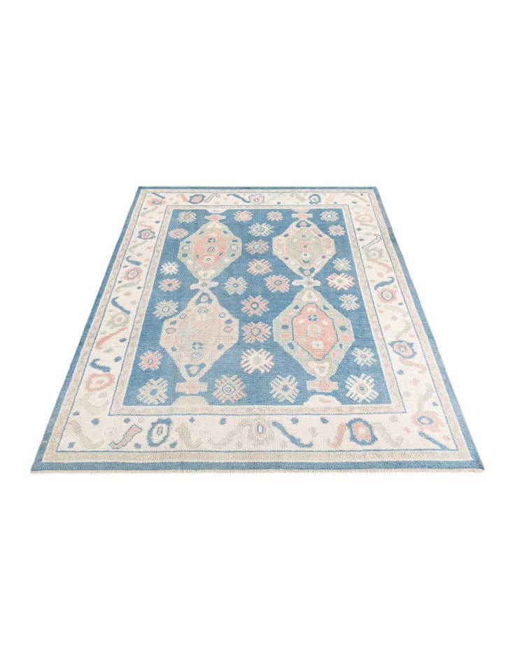 Detail image of 7' 7 x 10'  Hand Knotted Moroccan Wool Rug