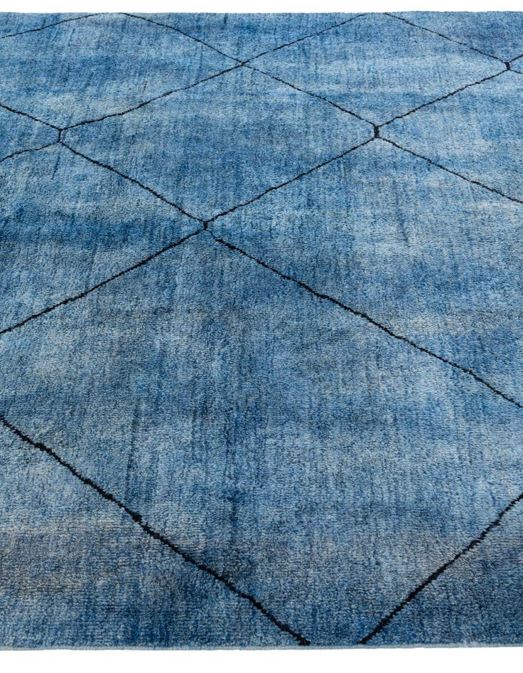 Detail image of 6' 9 x 10' 1  Hand Knotted Moroccan Wool Rug