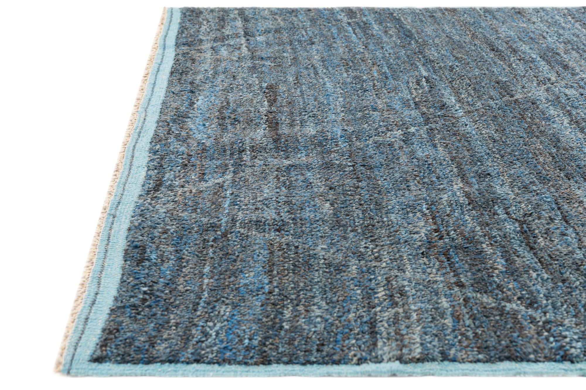 8' 3 x 10' 6 Hand Knotted Moroccan Wool Rug