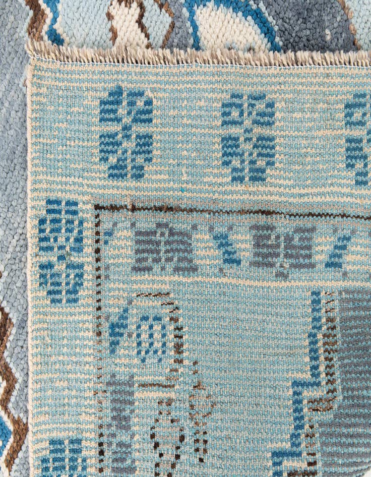 Detail image of 5' x 9'  Hand Knotted Moroccan Wool Rug