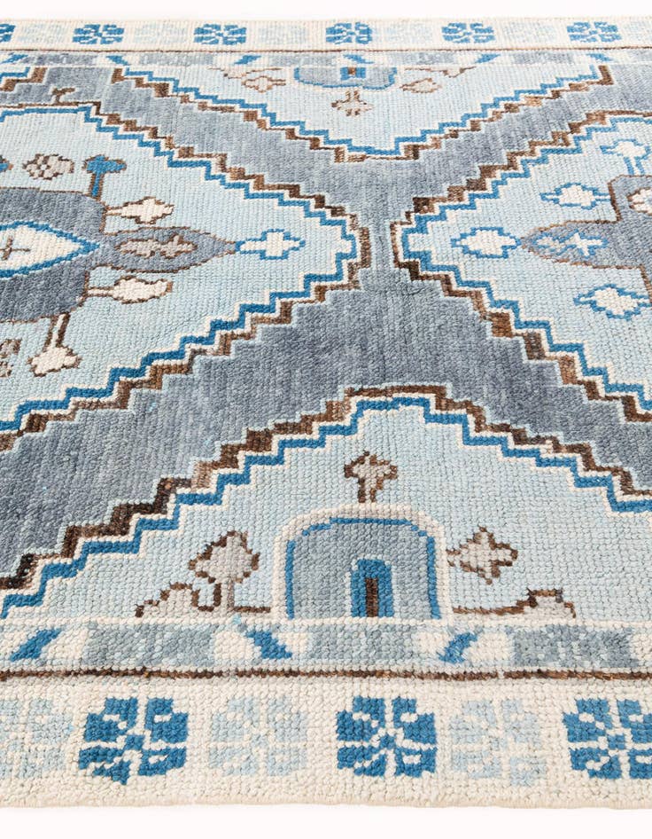 Detail image of 5' x 9'  Hand Knotted Moroccan Wool Rug