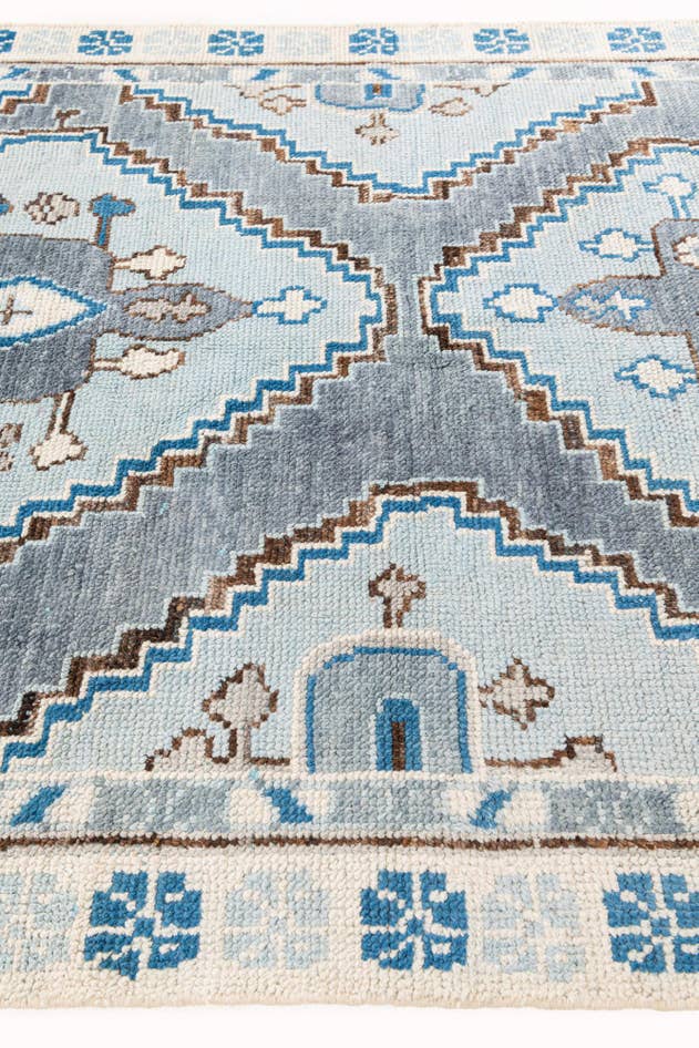 Detail image of 5' x 9' Hand Knotted Moroccan Wool Rug