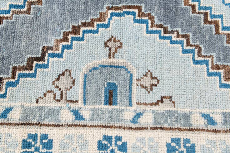 Detail image of 5' x 9' Hand Knotted Moroccan Wool Rug