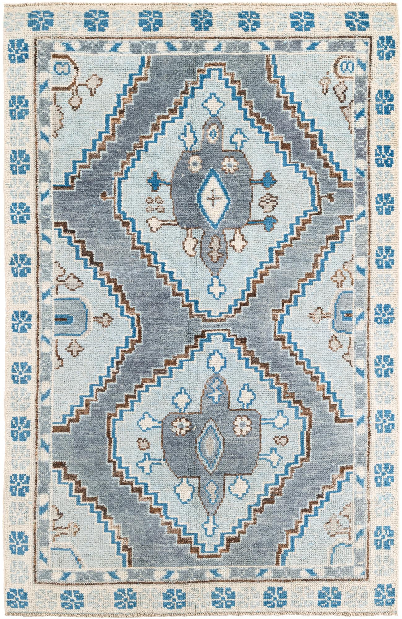 5' x 9' Hand Knotted Moroccan Wool Rug