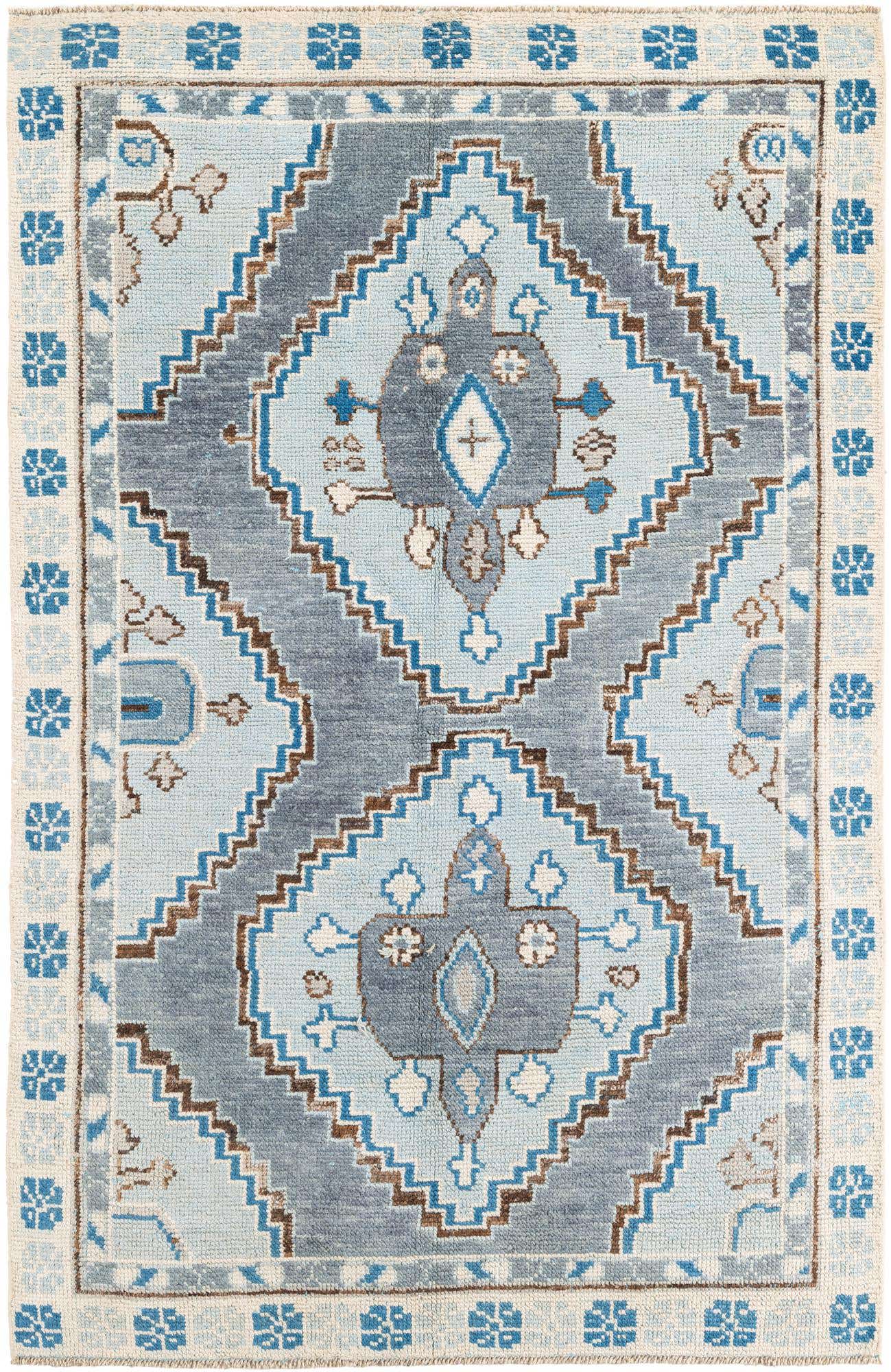 5' x 9' Hand Knotted Moroccan Wool Rug