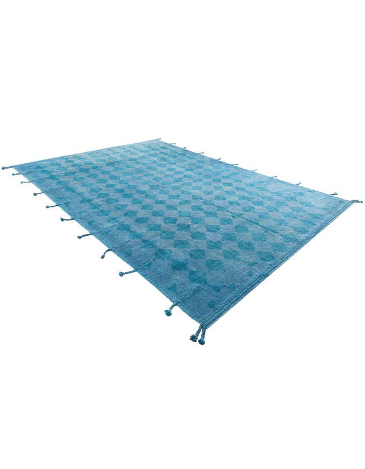 9' x 12' 2 Hand Knotted Moroccan Wool Rug