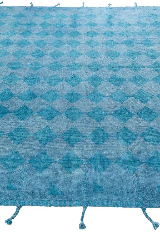 9' x 12' 2 Hand Knotted Moroccan Wool Rug