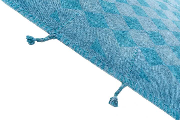 9' x 12' 2 Hand Knotted Moroccan Wool Rug