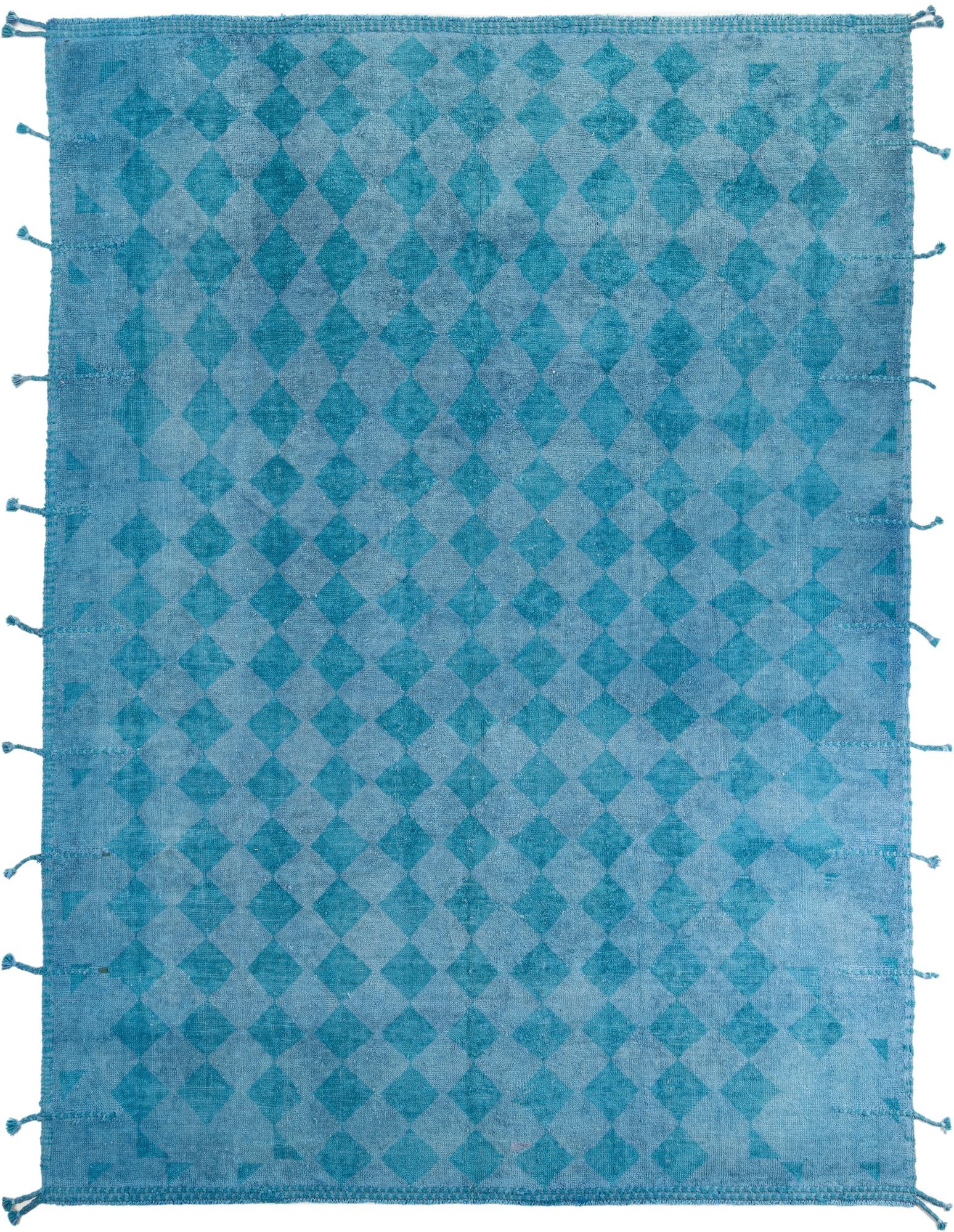 9' x 12' 2 Hand Knotted Moroccan Wool Rug