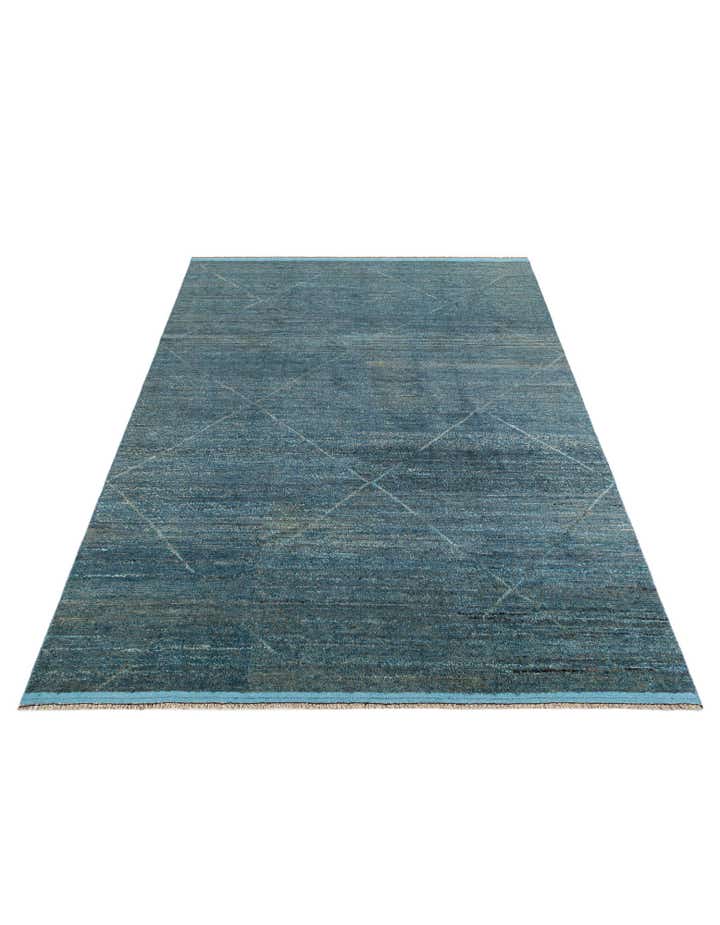 9' 1 x 12' 3 Hand Knotted Moroccan Wool Rug
