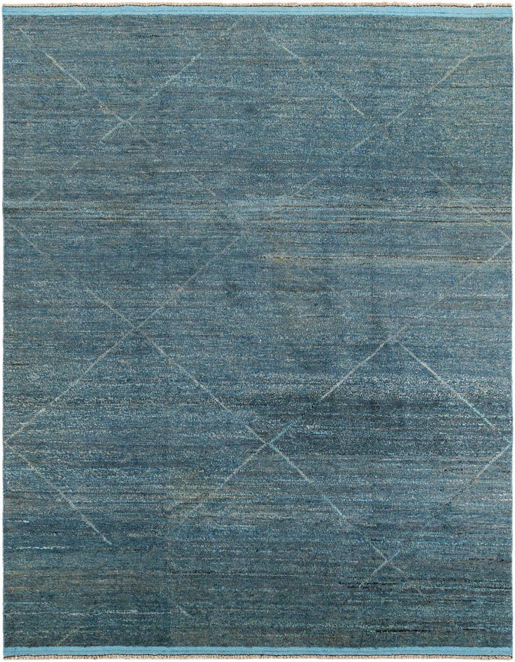Detail image of 9' 1 x 12' 3 Hand Knotted Moroccan Wool Rug