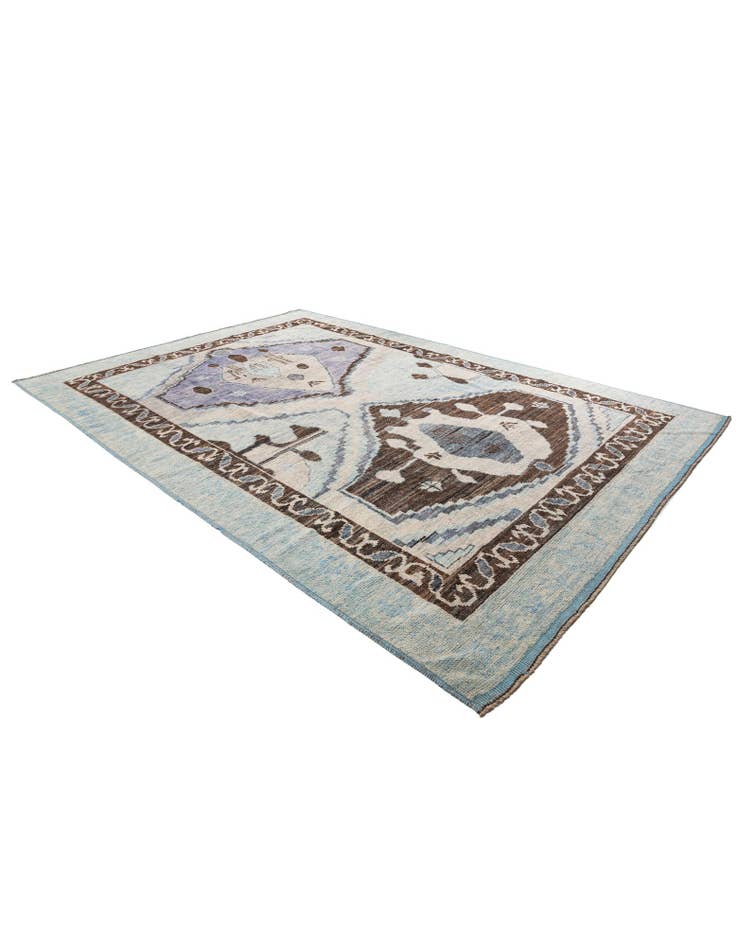 Detail image of 10' 3 x 14' 6 Hand Knotted Moroccan Wool Rug