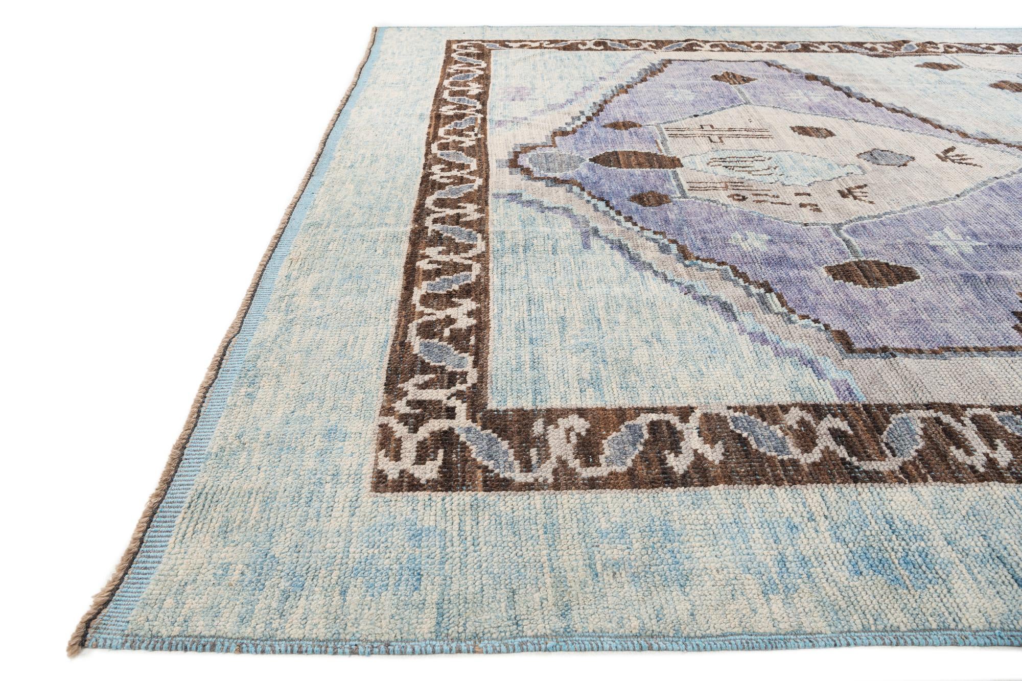 10' 3 x 14' 6 Hand Knotted Moroccan Wool Rug