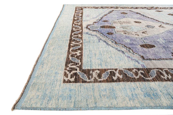 Detail image of 10' 3 x 14' 6 Hand Knotted Moroccan Wool Rug