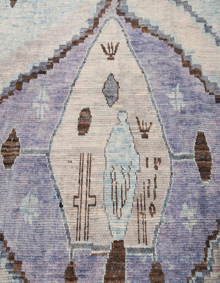 Detail image of 10' 3 x 14' 6  Hand Knotted Moroccan Wool Rug