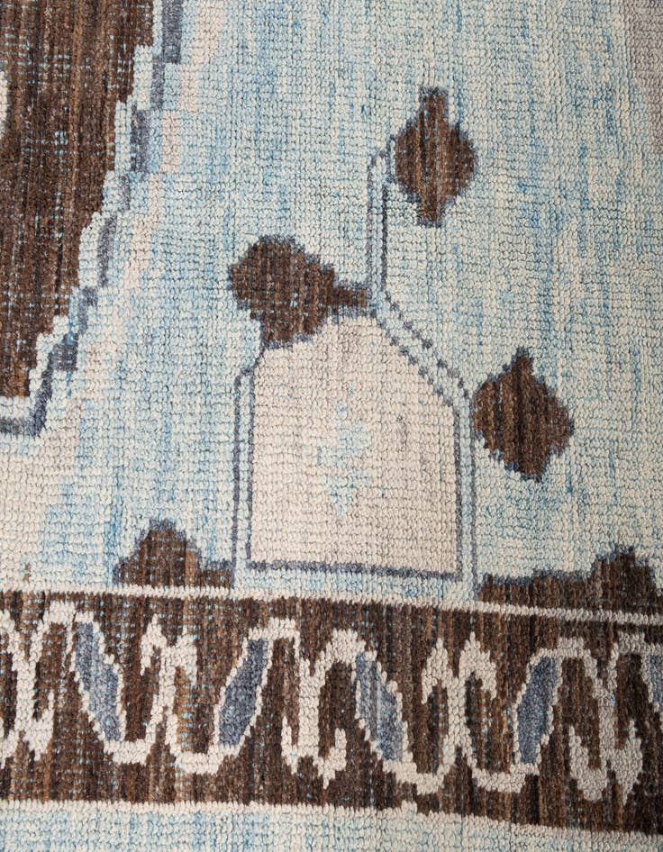 Detail image of 10' 3 x 14' 6  Hand Knotted Moroccan Wool Rug