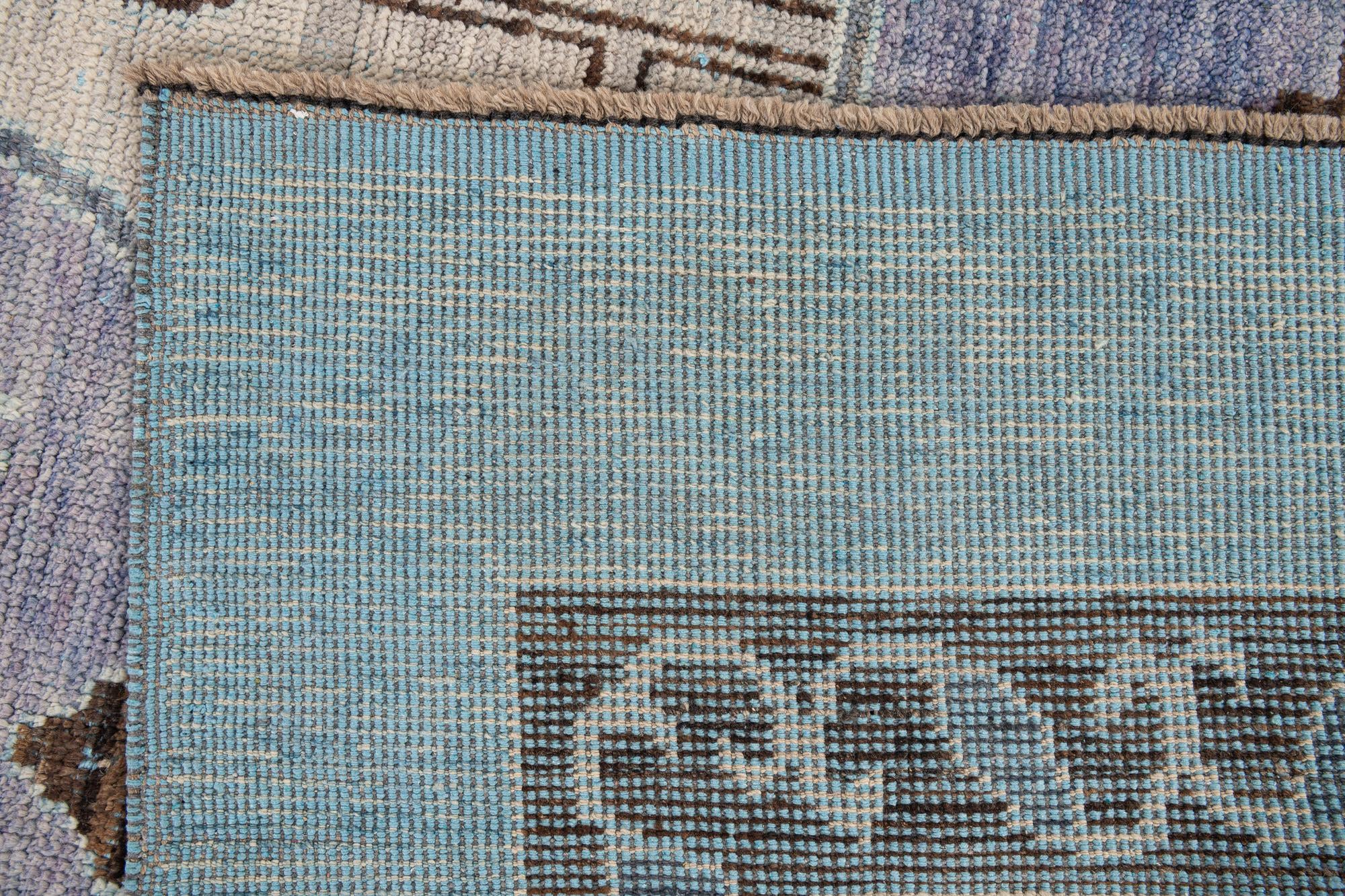 10' 3 x 14' 6 Hand Knotted Moroccan Wool Rug